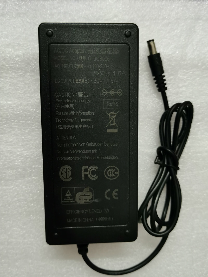 AC 100V-240V DC 28V 30V 32V 36V 5A 5.5 x 2.5MM Power Supply Charger Power Adapter Converter Dock LED Driver