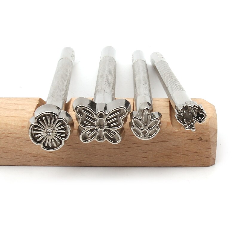 Alloy Metal Handmade DIY Leather Tools Set Leather Steel Punch Alphabet Carvings Tool Leather craft Stamps Leather carving seal