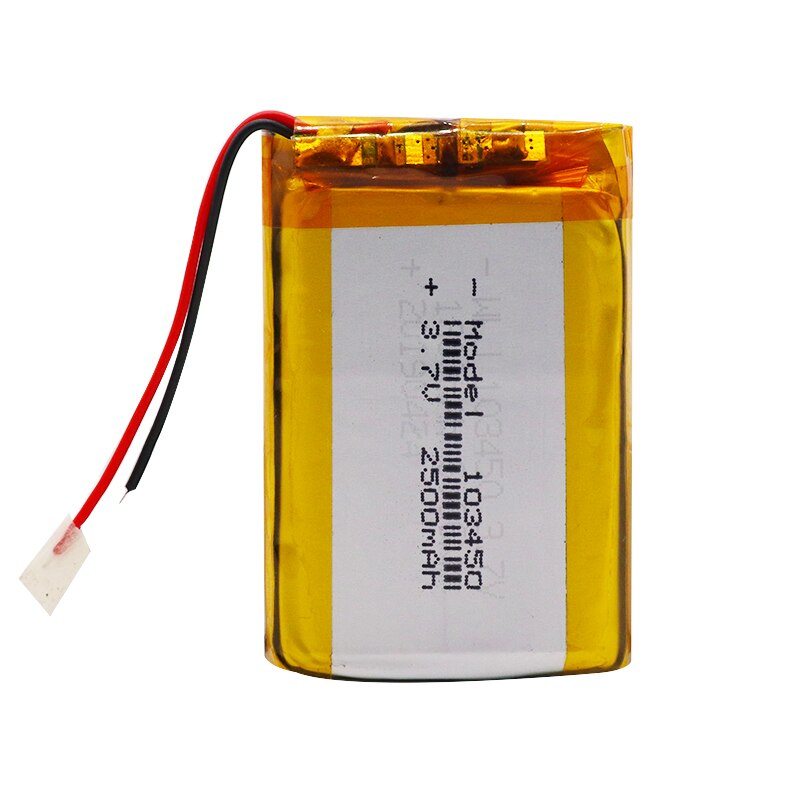 103450 3.7V 2500Mah Lipo Lithium Polymeer Oplaadbare Batterij Voor Gps Navigator Gps MP5 Bluetooth Speaker Headset E-book Camera