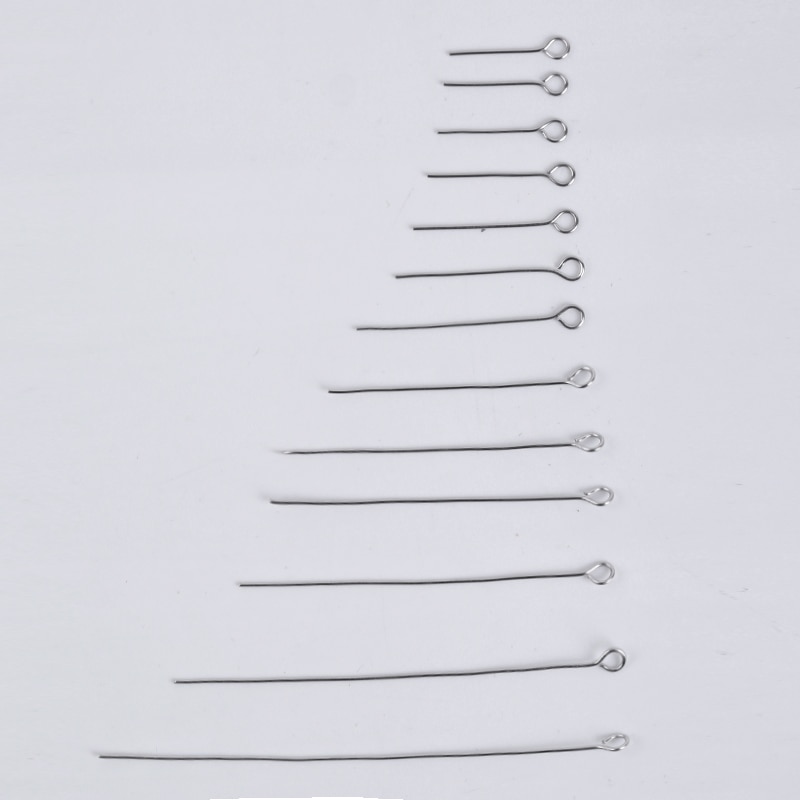 Lote de 100 unidades de alfileres dorados y plateados de acero inoxidable para joyería, accesorios de joyería Diy, aretes de borla, alfileres para la cabeza para suministros de joyería