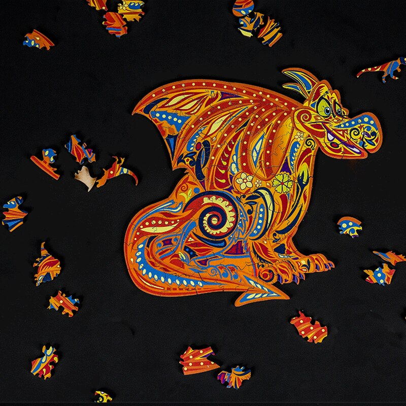 Puzzle en bois mystérieux Lion/Koala/tigre/marmotte/Dragon adulte enfants jouet maison 3D blocs de construction noël de noël