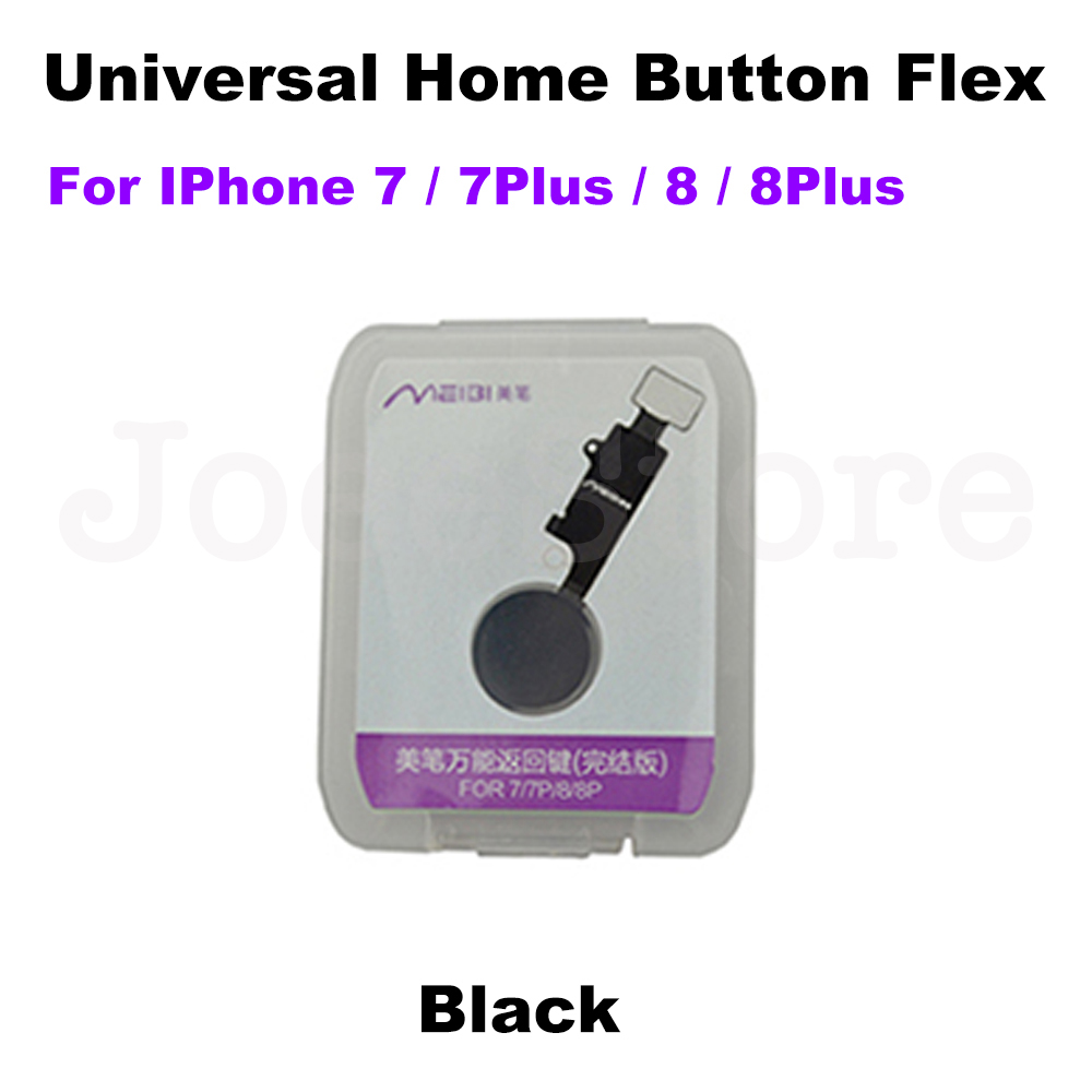 Botón de inicio flexible para IPhone 7, 7Plus, 8, 8Plus, SE2020, llave principal Universal, funciones de retorno trasero, Cable conector sin ID táctil: Negro