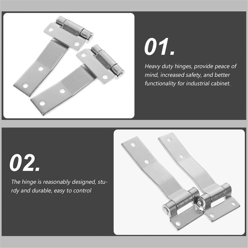 2 stks Zware Scharnier Gegalvaniseerd Staal Versterkte Scharnier Kastdeur Scharnier Industriële Meubels Scharnieren Hardware
