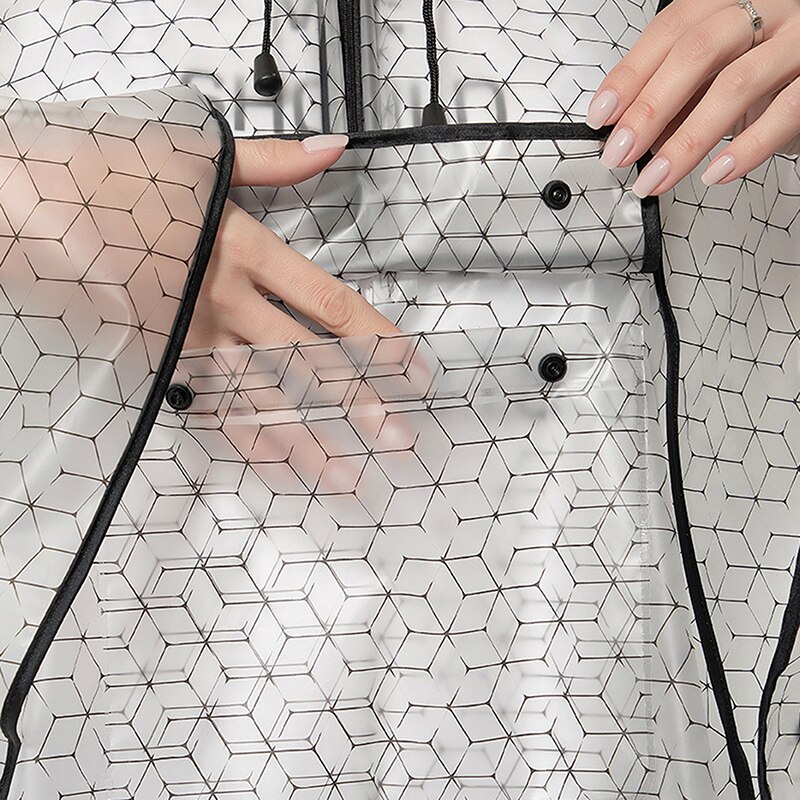 Waterproof Reusable Plastic EVA Women Rain Cape Raincoat Men Hooded Poncho For Hiking Riding