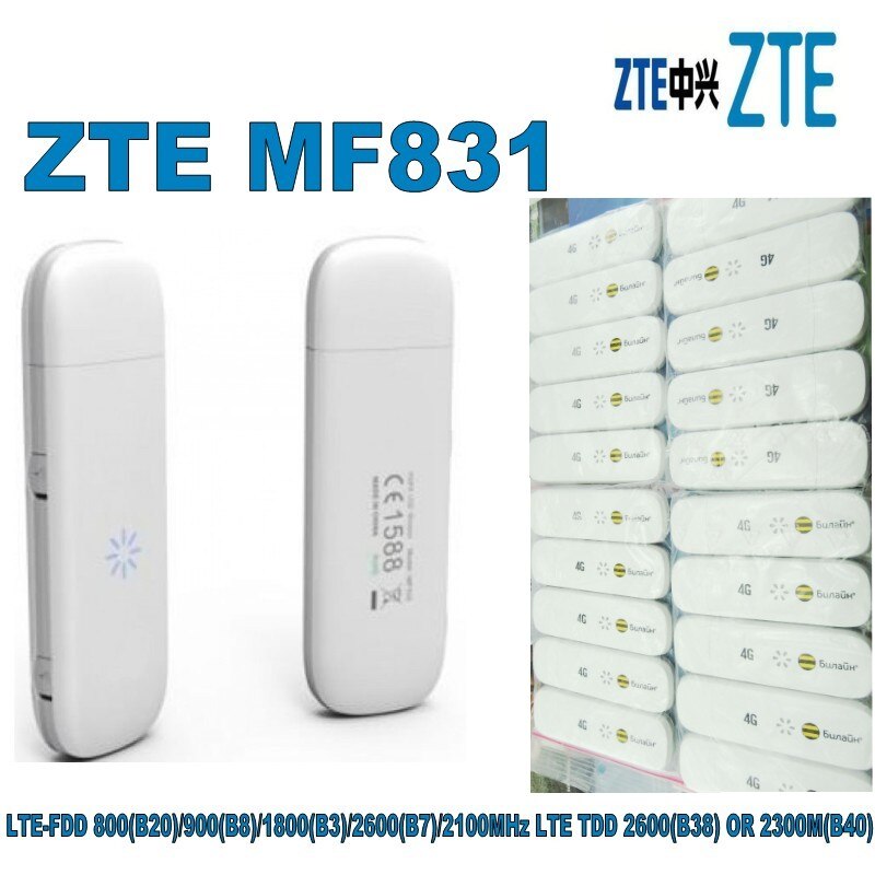 ZTE MF831 4G Dongle 2 Externe Antenne Poort LTE USB Modem plus 2 stks 4g antenne