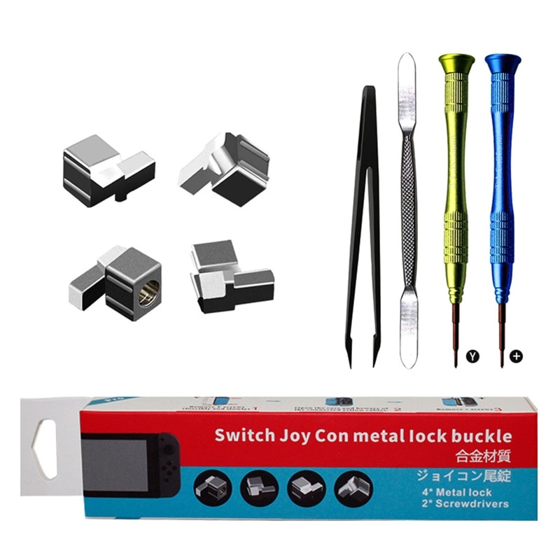 12 In 1 Kit Met Schroevendraaiers Tool Originele Metalen Lock Gesp Voor Schakelaar Joycon Reparatie Onderdelen