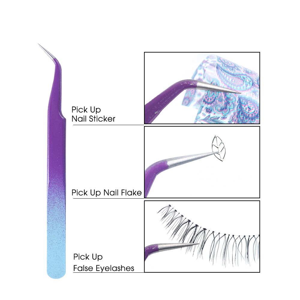Ombre Augenbraue Pinzette Wimpern Erweiterungen Edelstahl Gerade Gebogen Pflücker Manikübetreffend Nagel Pinzette Zange Zangen CH759