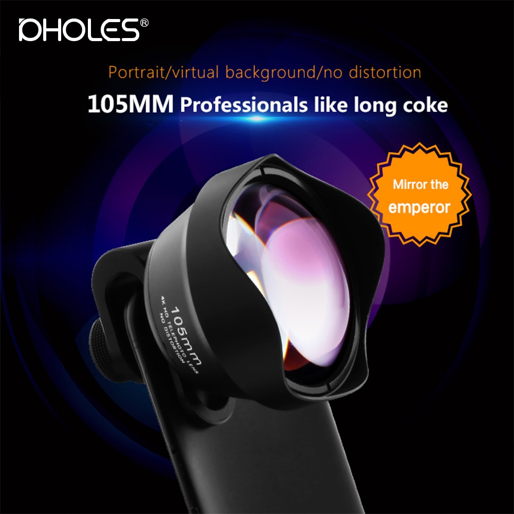 105 Mm Externe Lens Pholes Telefoon Portret Lens Mobiele Telefoon Portret Professionele Foto Camera Lens Groot Diafragma Voor Iphone