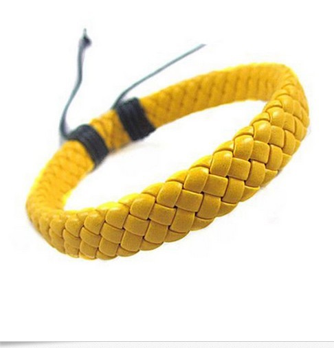 Unisex Leather Bracelet Bangle Cuff Rope Adjustable Good Parents Children: H6045