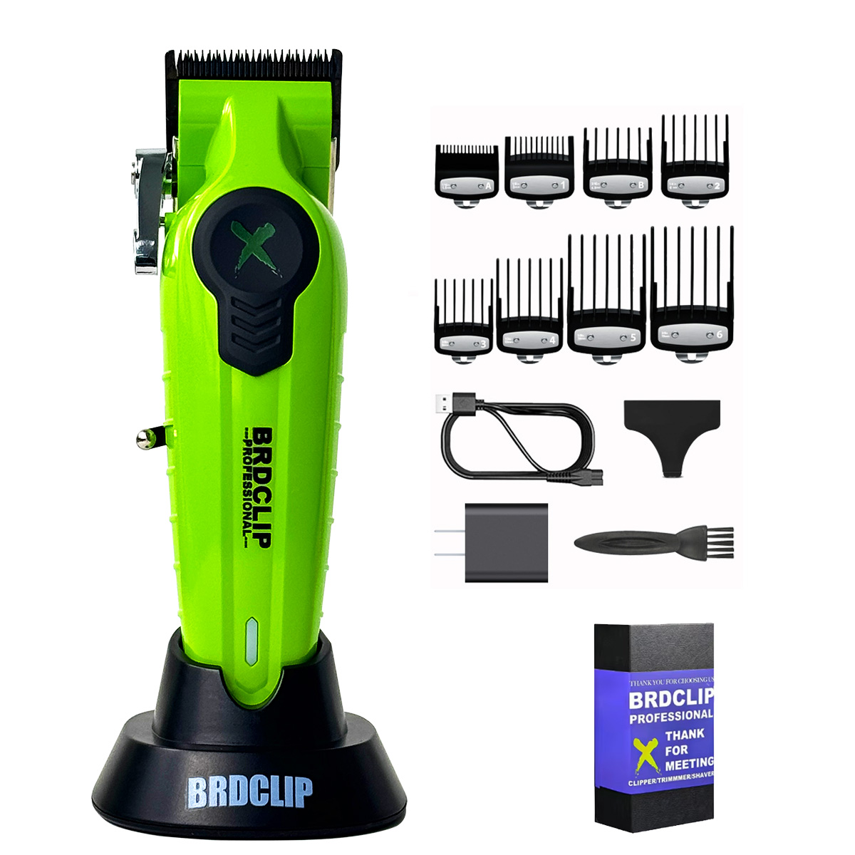 BRDCLIP FA1C NEUE 7500RPM Barber Professionelle Haarschneidemaschine Hochgeschwindigkeitsmotor 2500mAh Elektrische Trimmer DLC Klinge mit Basis