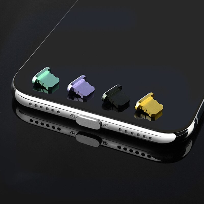 Voor Apple Iphone Metal Anti Dust Plug Charge Port Plug Stopper Cap Cover Voor Iphone 13 12 11 Pro Max X Xr 8 7 6S Plus Dustplugs
