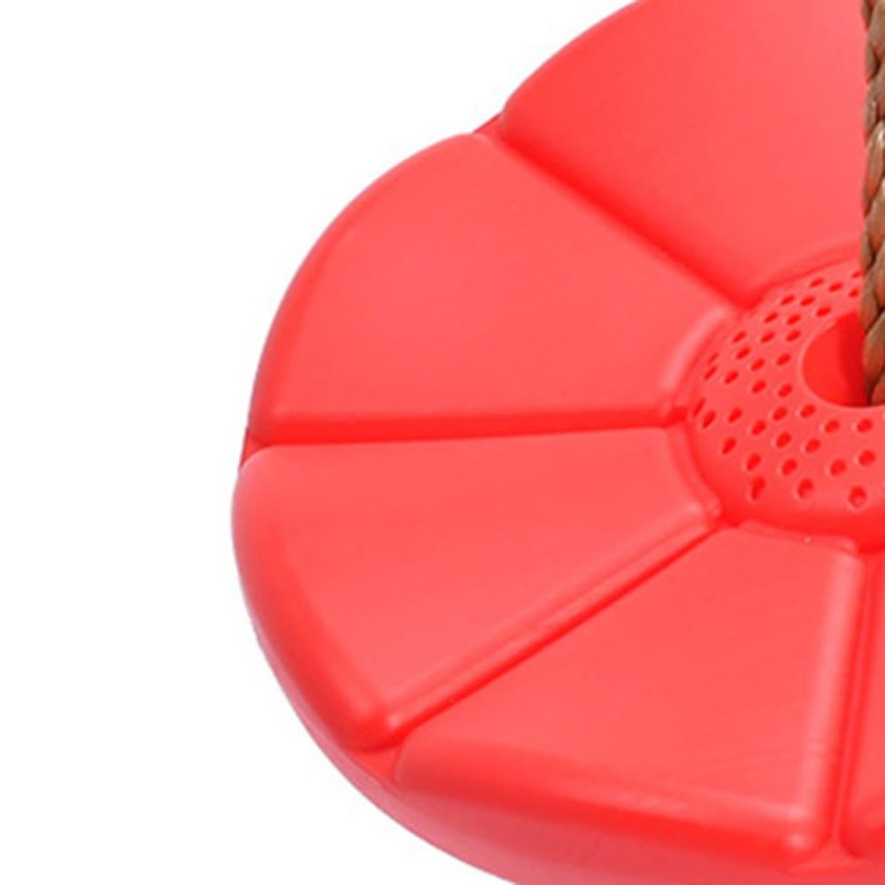 Children's Swing Children Swing Disc Toy Seat Kids Swing Outdoor Playground Hanging Garden Play Entertainment Activity: red