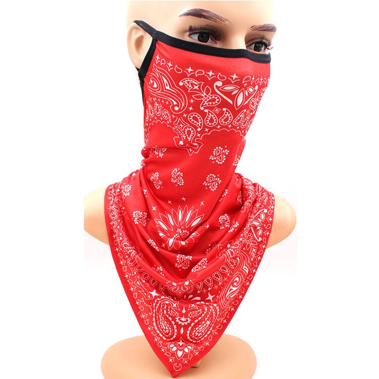 Magisk triangel pannband is siden mask andas utomhus cykling hängande öron halsduk brokig balaclava halsduk: Y04