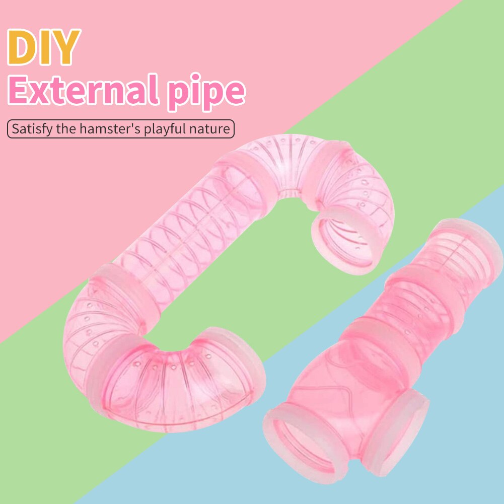Ensemble de tuyaux d'assemblage de Tunnel de Hamster multifonctionnel 8 pièces, rénovation de tuyaux de bricolage externes, petit outil d'entraînement de Pipeline de sport pour animaux de compagnie