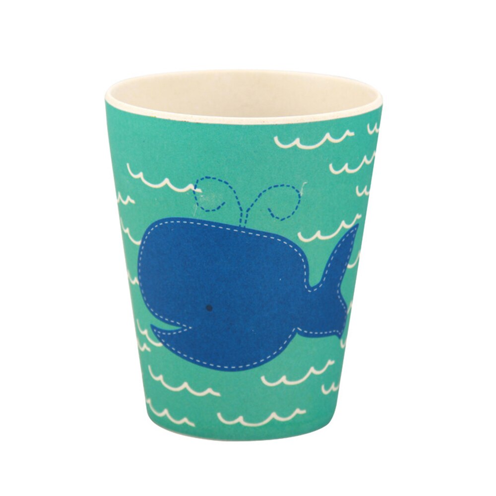 260mL Kawaii Cartoon Animals Bamboo Fiber Mugs Cup for Kids Baby Children: Big Whale