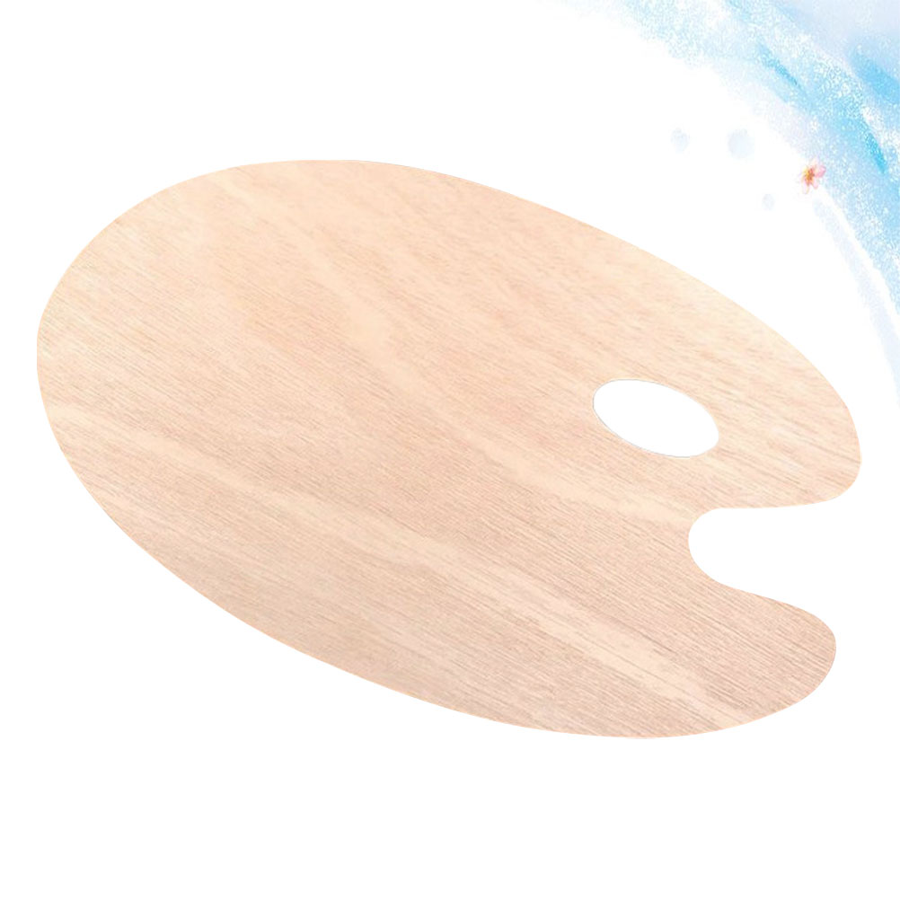 Wooden Oil Painting Palette Color Mixing Board Paint Tray Pigment Plate Handmade Craft Tool Eco Friendly Lightweight