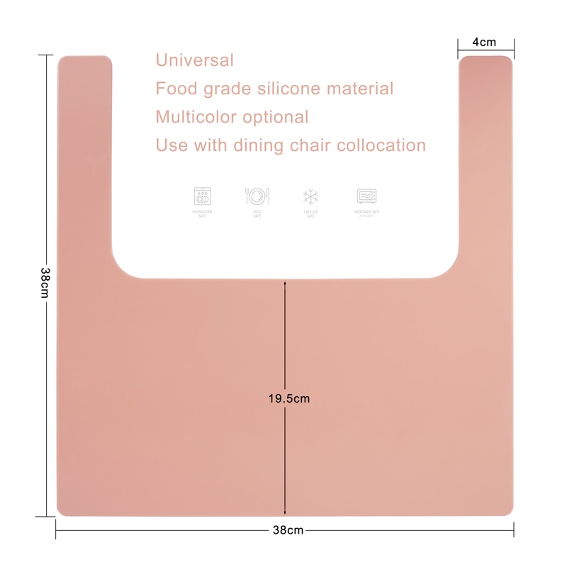 Mantel Individual de silicona para bebé, alfombrilla para mesa, vajilla de alimentación para niños, suave, fácil de limpiar, Color sólido