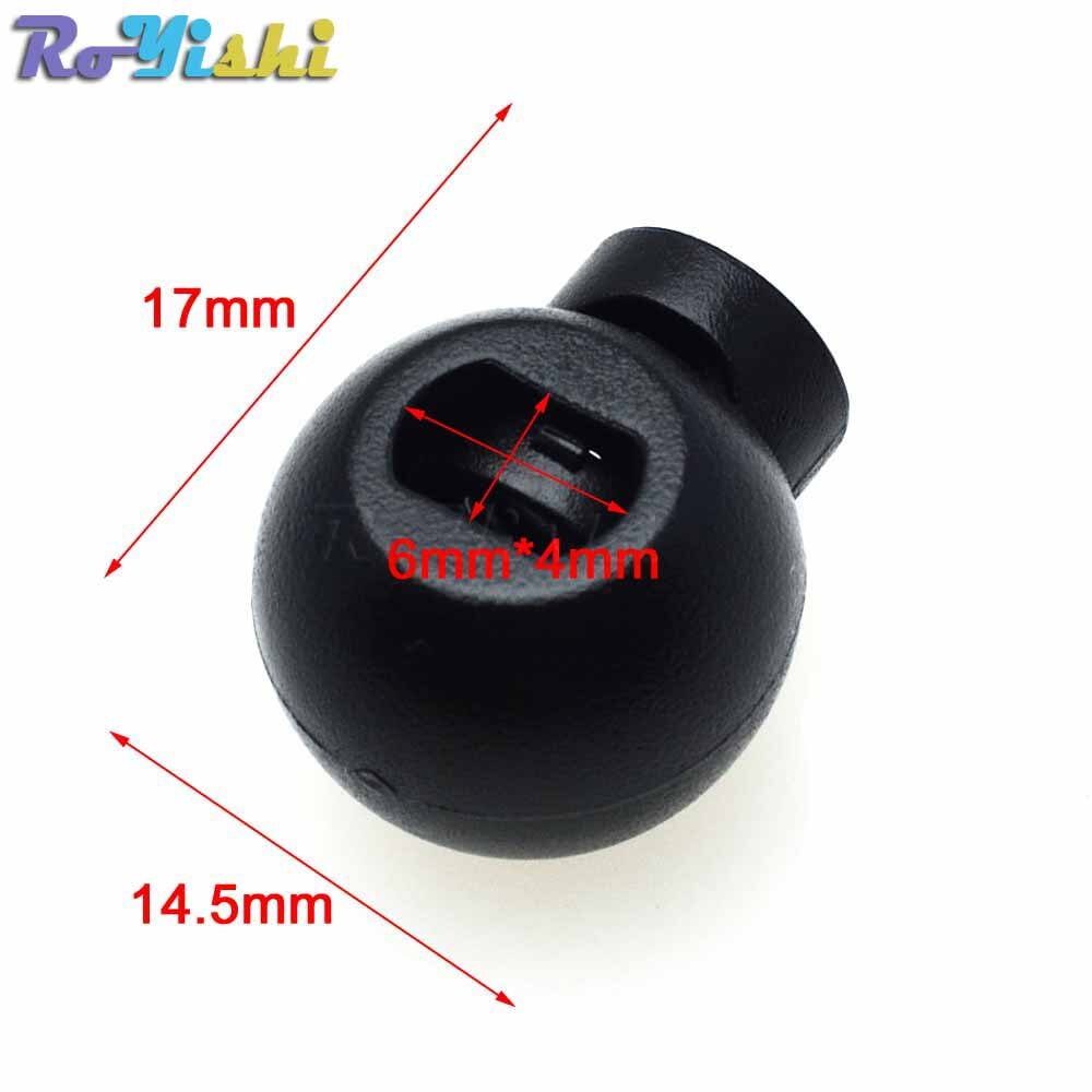 10pcs/pack Cord Lock Toggle Clip Stopper Plastic Black For Bags/Garments: C0058