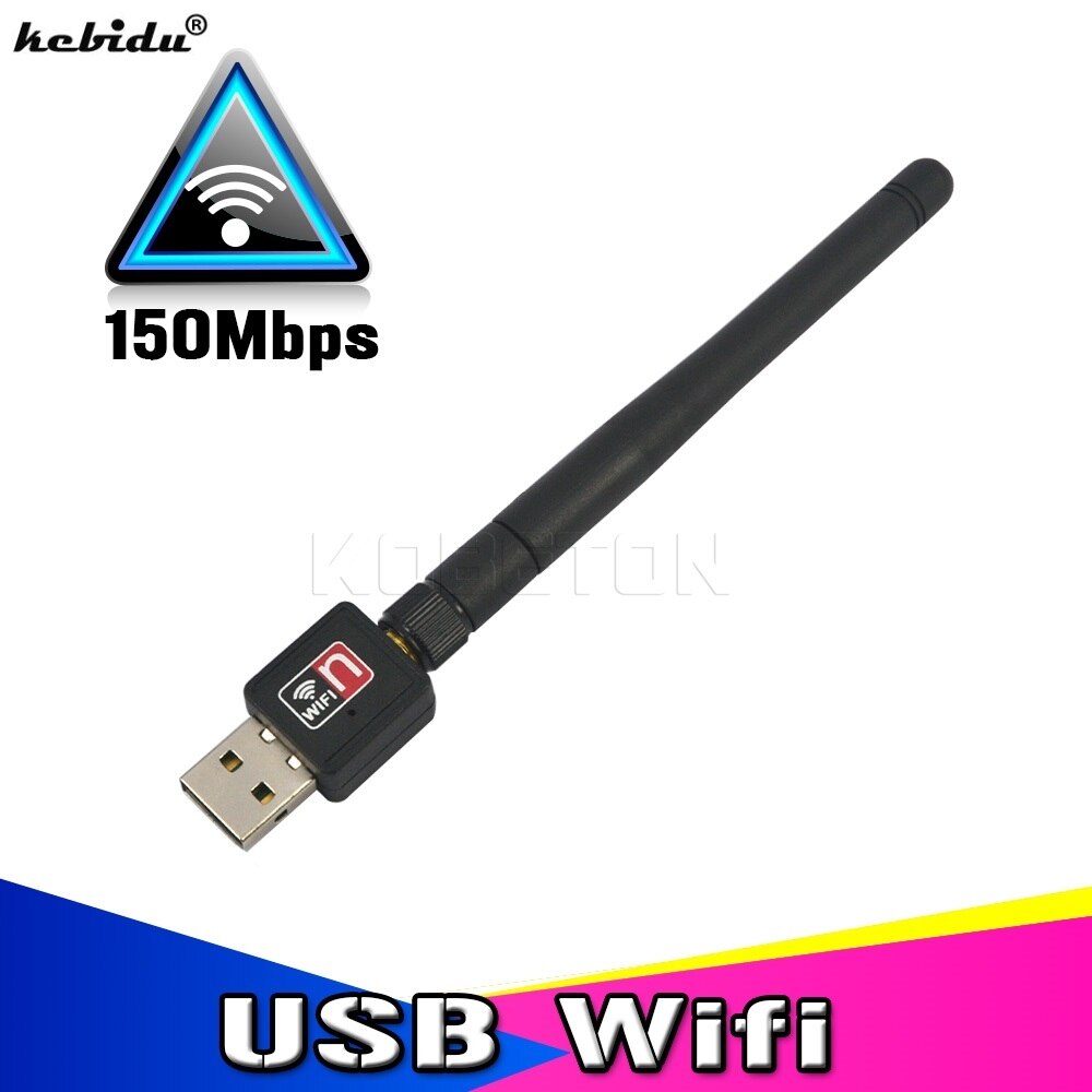 kebidu Mini USB wi-fi wi fi Wifi Router 150Mbps Wireless Adapter 150M Computer LAN Card 802.11n/g/b Antenna For Desktop Computer