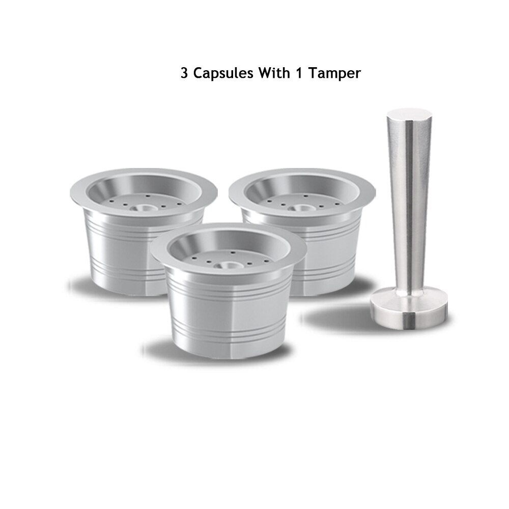 Tchibo Cafissimo Aldi Hervulbare Herbruikbare Koffie Capsule 30 Ml Filters Reutilisable Koffie Capsule Caffitaly Cups Lepel Borstel: 3 Capsules 1 Tamper