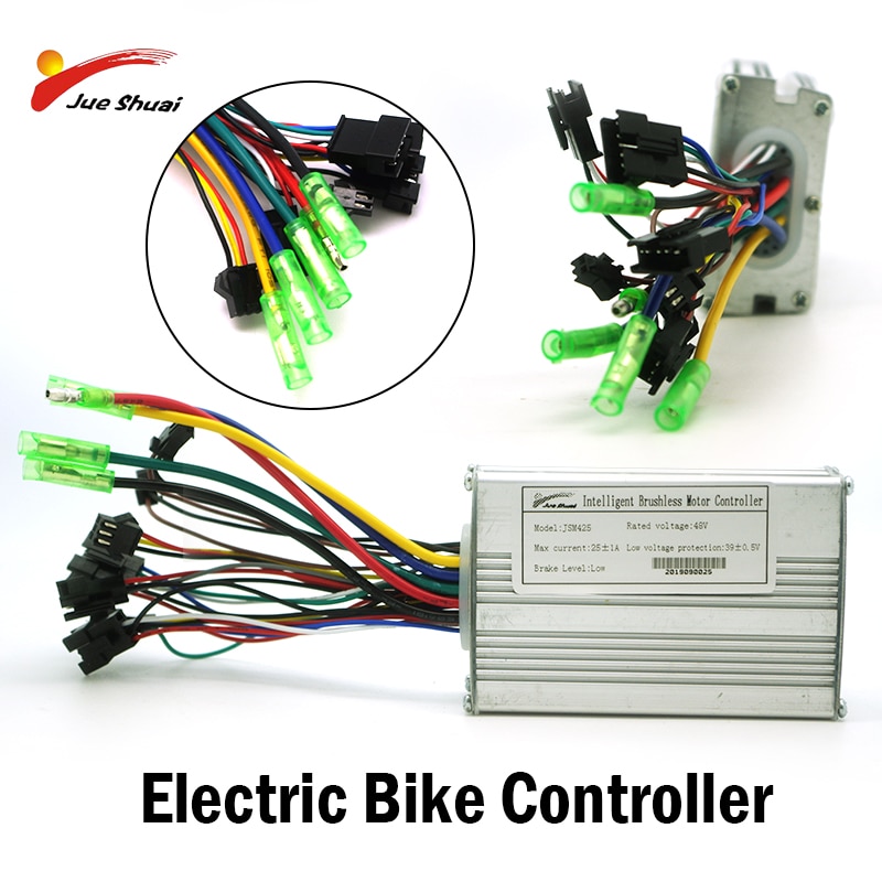 36V 48V Electric Bike Controller 14A 20A 25A 28A for Electric Motor Power 250W 350W 500W 800W 1000W 1500W DC Controller Ebike