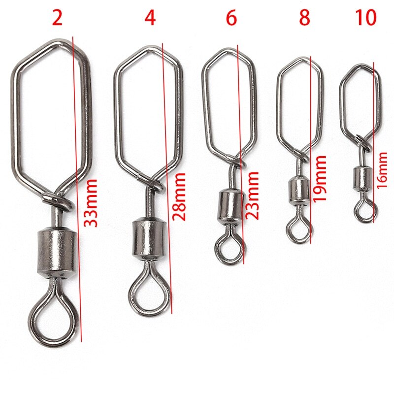 1 tas viswartel pesca visaccessoires schommel vierkante snap rolwartels vishaak kunstaas connector