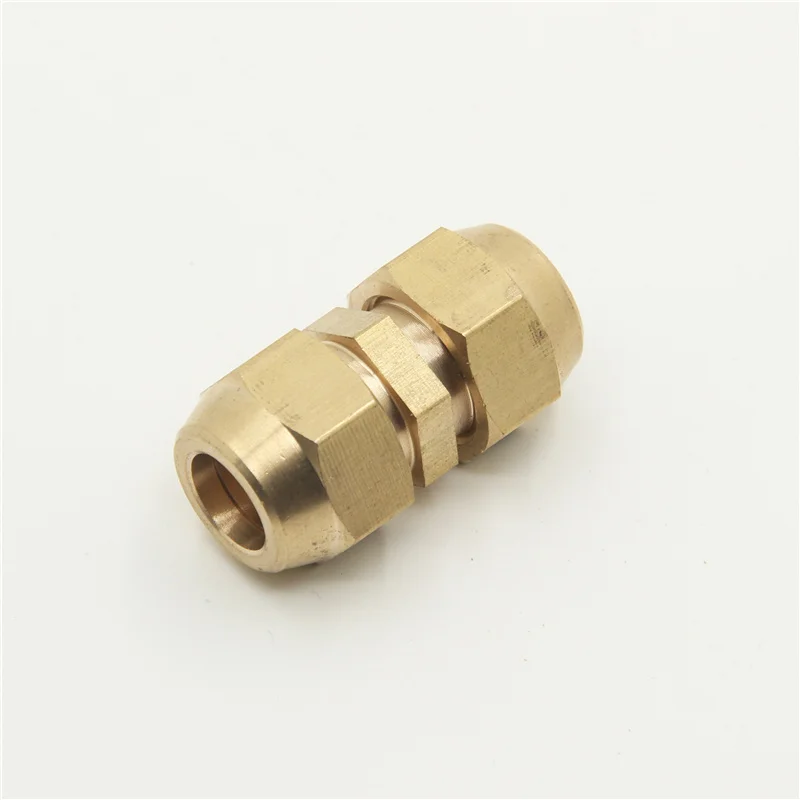 Uitlopende koperen buisleidingen Buis OD 6/8/10/12/14/16/19mm Messing Connector Fitting Koperen uitlopende fittingen