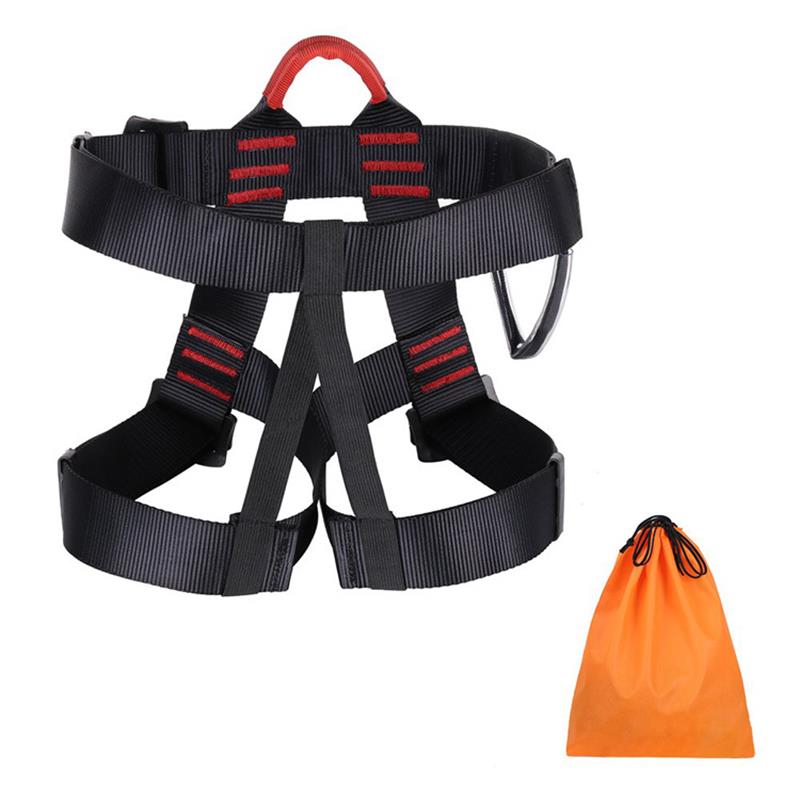 Fall Safety Belt for Outdoor Mountain Climbing Working Aloft Climbing Rock Harness Adjustable Half Body Protection Harness
