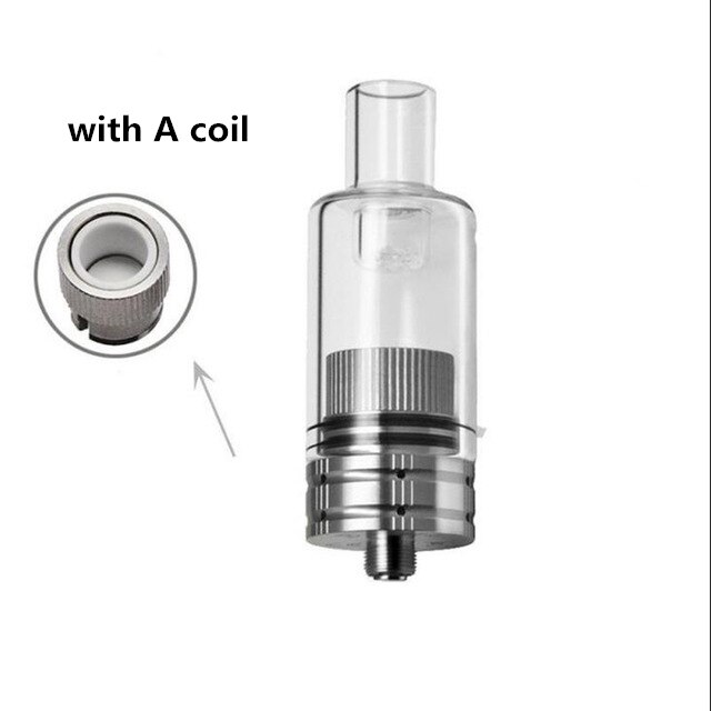 Longmada Mr Bald III Atomizer with Replacement Ceramic Coils Glass Chamber Herbal Tank for 510 Box Mod Dry Herb Vaporizer Kit: Atomizer with A Coil