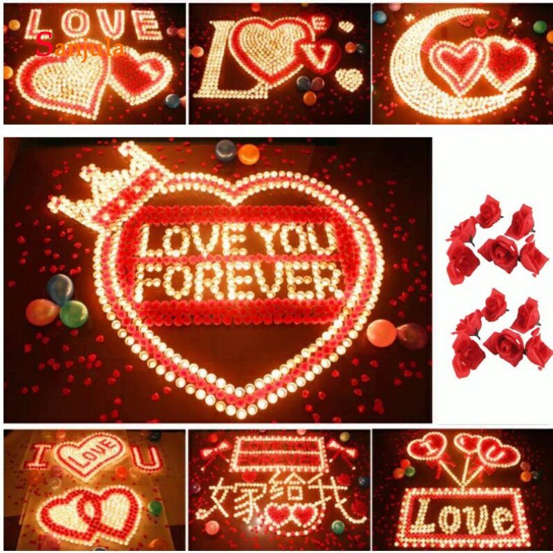 50pcs/lot Imitation Silk Rose Flower Head Artificial Handwork DIY Wedding Party /Propose Rose Petals Festival Accessories RS07