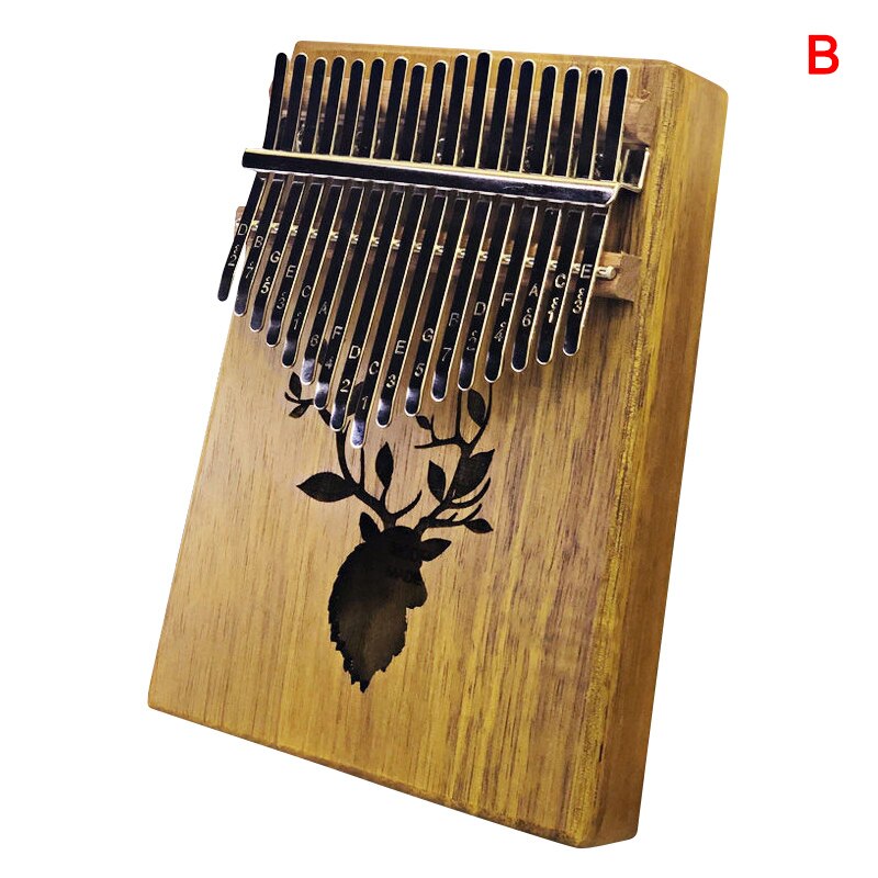 Kalimba 17 nøgle tommelfinger klaver træ bærbart musikinstrument til begyndere  zj55: B