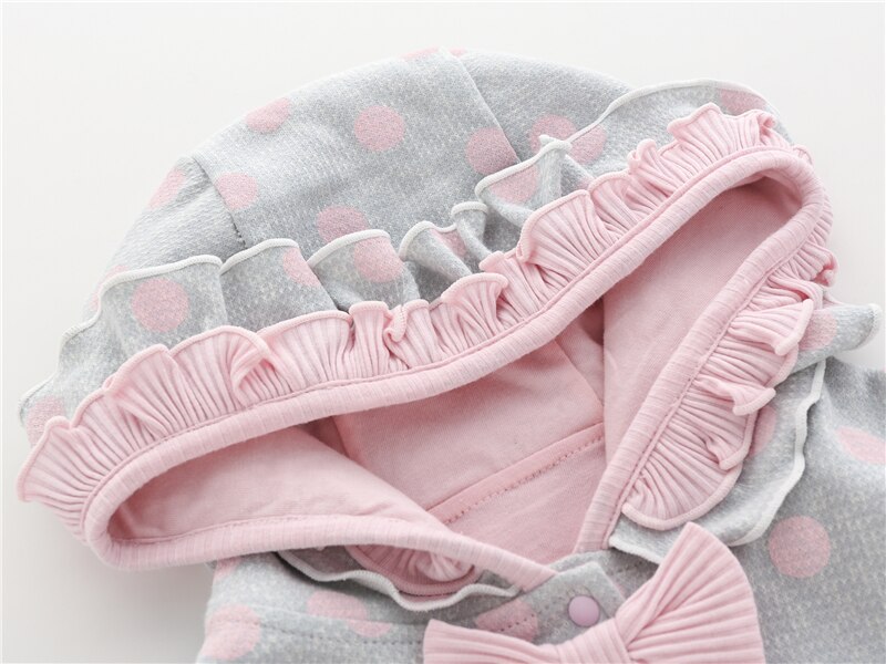 Bebê menina manto casaco de algodão outono inverno roupas da criança coreano moda rendas com capuz poncho cape criança criança outerwear jaqueta 6m-3t