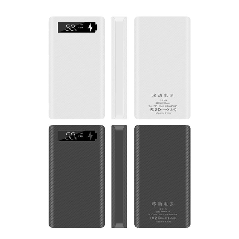 Scatola DIY Power Bank 6x18650 - Display LCD - Caricatore Accessori Custodia