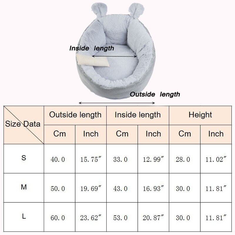 Winter Warm Pet House Bed for Cats Soft Plush Puppy Dog Kennel Mat Chihuahua Kedi Gatos Beds Cats Products for Pets Pillow Home