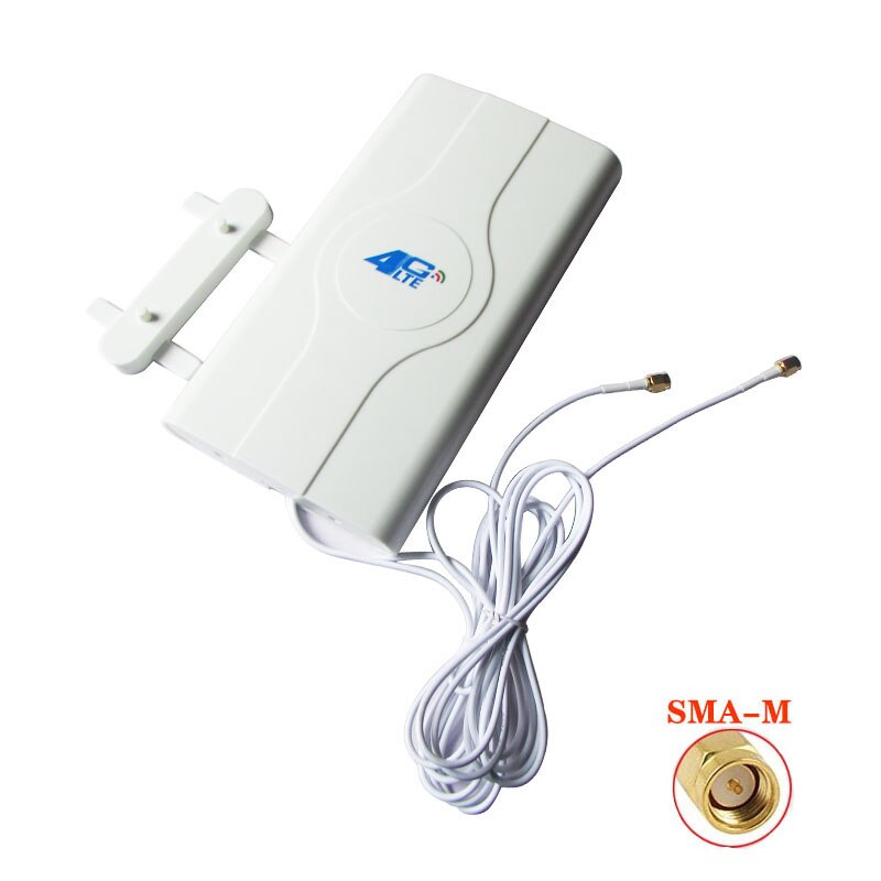 3G 4G LTE Antenna 4G MIMO antenna TS9 External Panel Antenna CRC9 SMA Connector 3M 700-2600MHz for 3G 4G Huawe router mode: 5M SMA-M Connecter