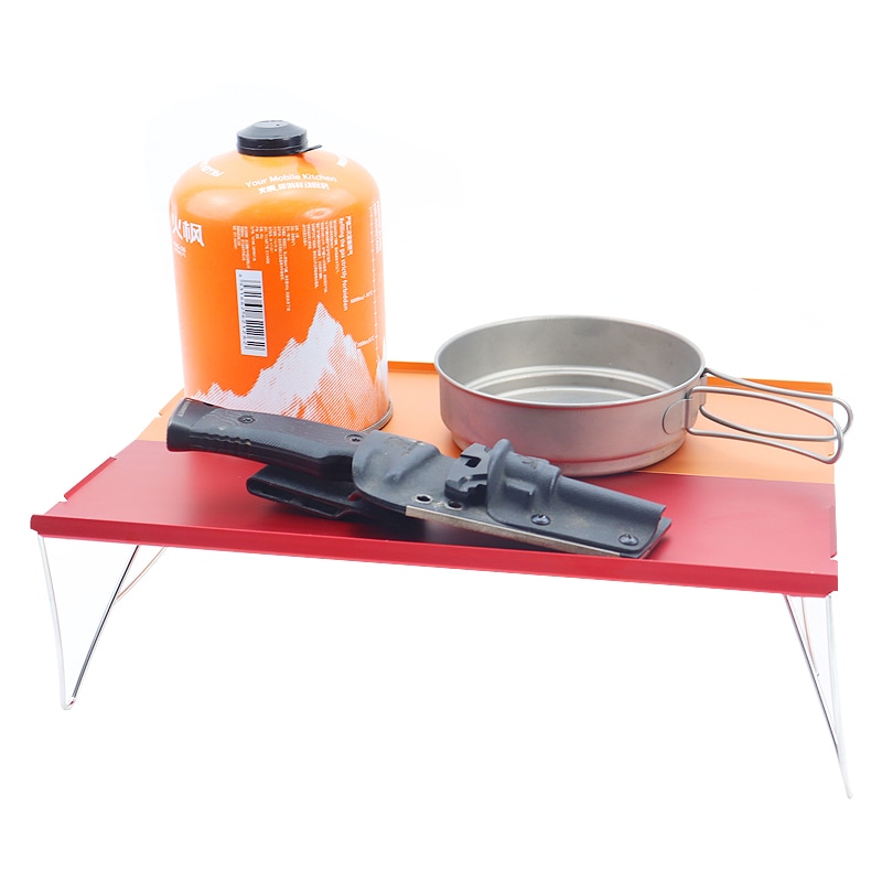 2 stk mini bord holdbart og stærkt let at bære camping og rejse bord aluminium