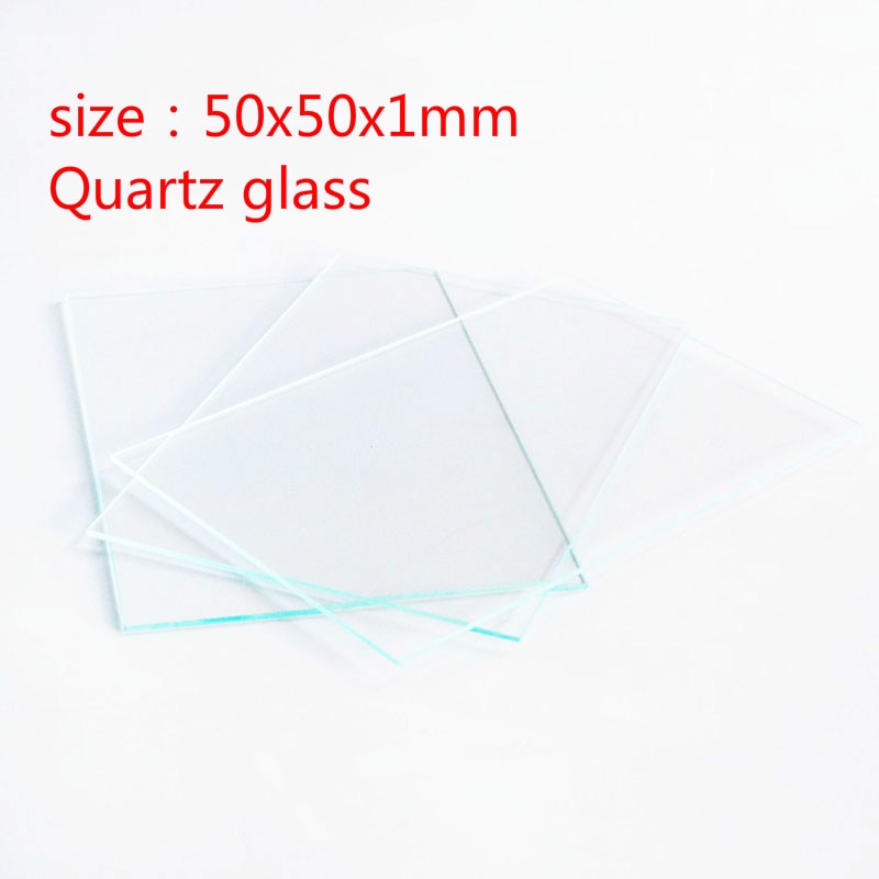 1pcs Fire Resistant Fused Silica Sheet 50mm*50mm*1mm Quartz Glass Square Plate