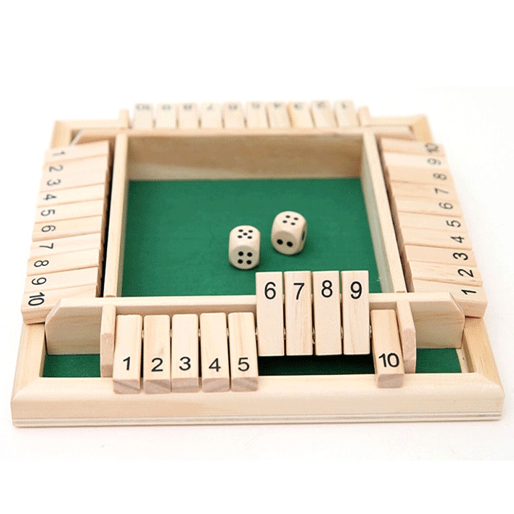 Dice Board Game 4 Sided 10 Number Wooden Flaps Dic... – Grandado