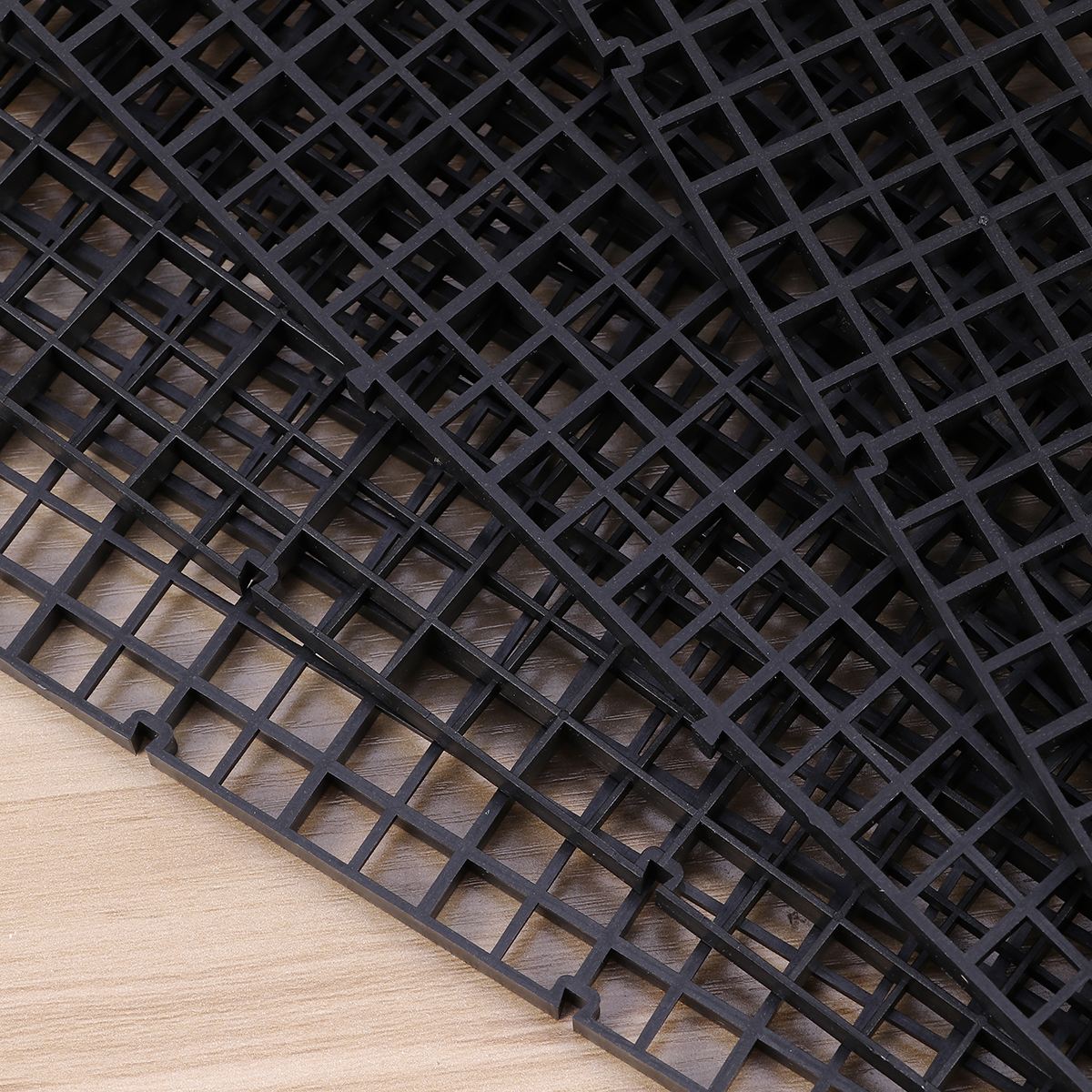 8 stk plastik akvarium isoleringsdeler filter gitterplade patition bord akvarium netdeler holder adskillelseskort (sort)