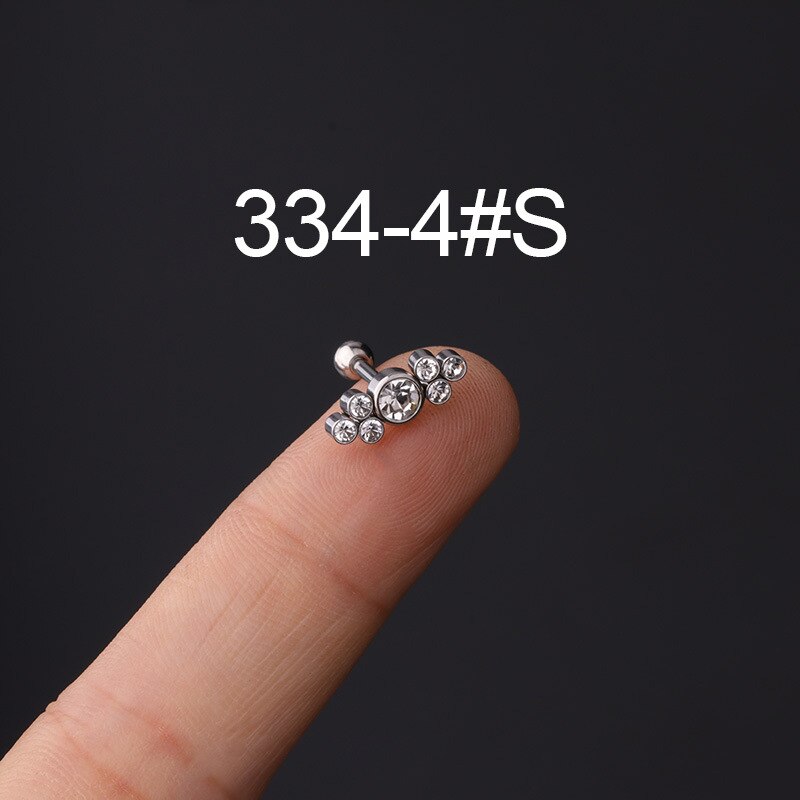 1Piece Korean Mini Size Piercing Stud Earrings for Women Trend Jewelry 16G Stainless Steel Earrings for Girls Ear Cuff: 1Piece Silver-4