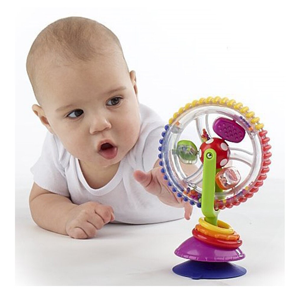 Kleurrijke Ferriswheel Draaiende Windmolen Bel Met Zuignap Veilig En Leuk Baby Entertainment Speelgoed Creatieve Kinderen