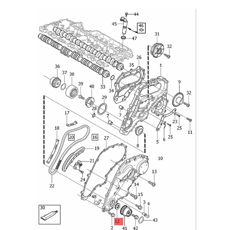 Auto Seal Ring Nokkenasoliekeerring 2003-vol Vos 60 S80 XC60 V60 XC90 XC70 Nokkenasoliekeerring Front Intake 6 cilinder 30711317