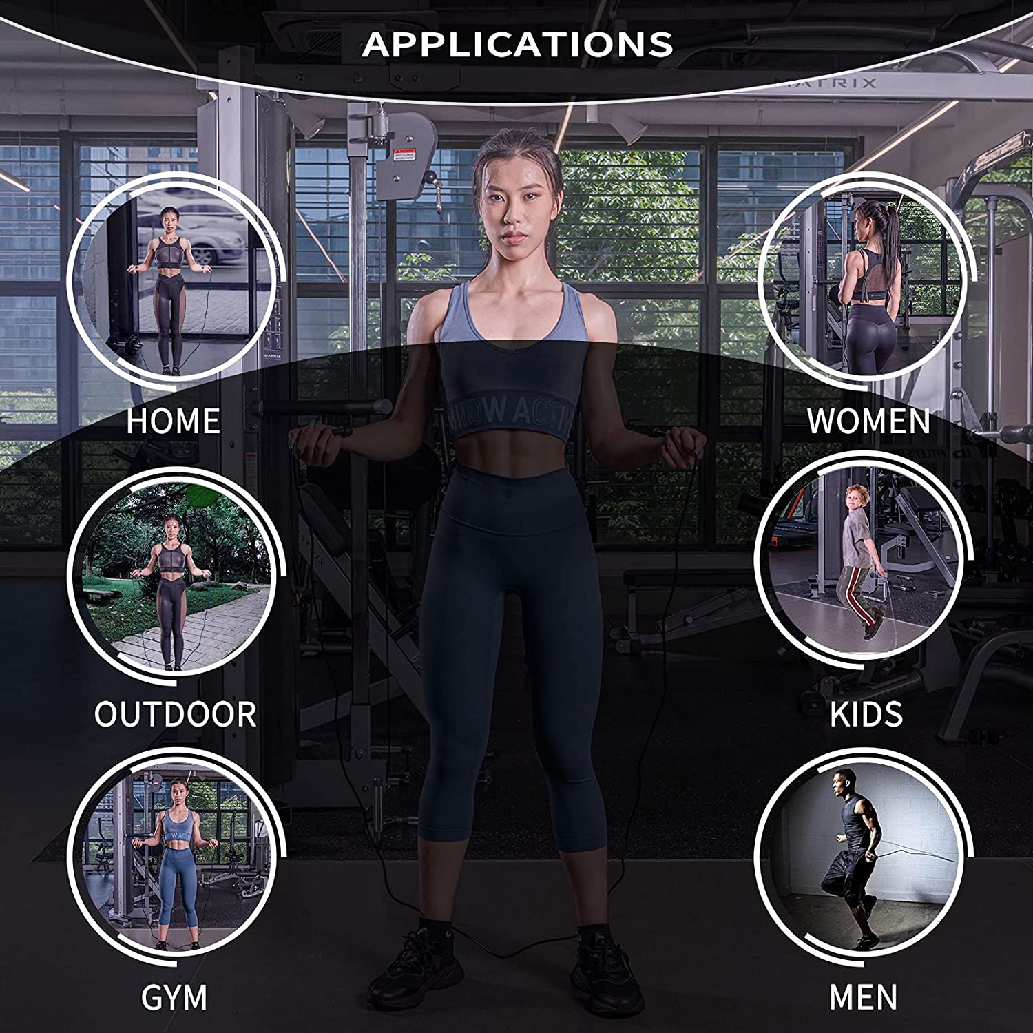 Fitness Jump Rope Adjustable Jump Ropes Skipping Rope Speed Jumping Rope Lightweight for Burning Exercises MMA Training Boxing