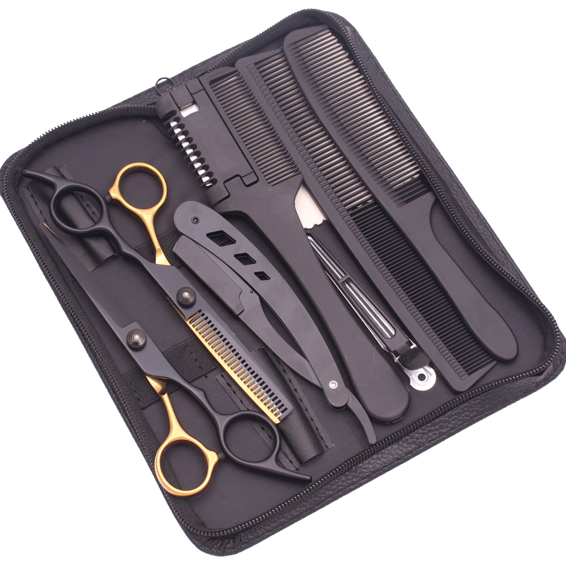 6 ''Haar Schaar Professionele Knipschaar Dunner Kappers Scheermessen Com Set Salon Kapper & Thuis Japan Staal