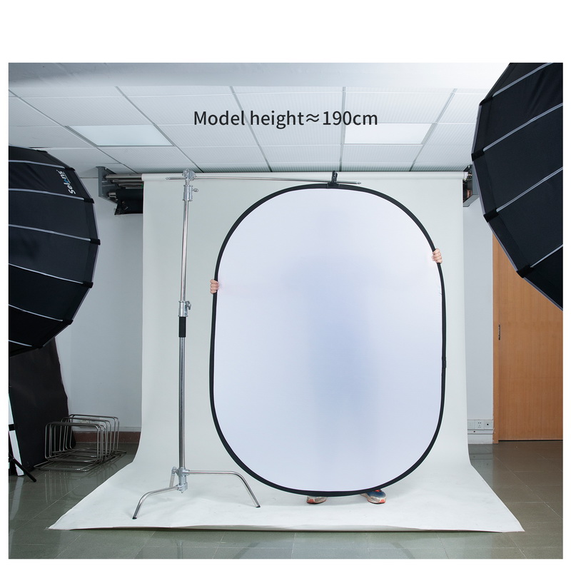 150X200CM plegable suave luz de foto y vídeo translúcido Oval Reflector difusor fotográfico Studio Panel con bolsa portátil
