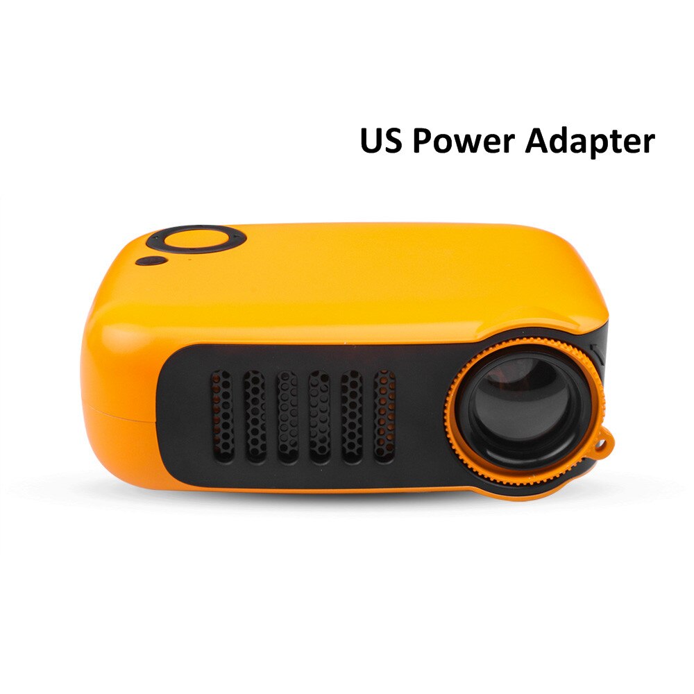 Portable Mini Projector With Tripod 800 Lumens Support 1080P LCD 50000 Hours Lamp Life Home Video Proyector For Chrismas: Orange US Plug