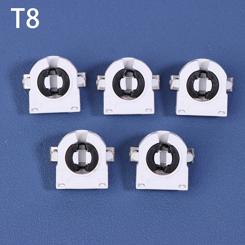 5 Stück t5 t8 Leuchtstofflampen halter g5 g13 Sockel nicht überbrückte hitze beständige Lampen fassung AC 500V 2a für LED-Leuchtstoffröhre: Beige