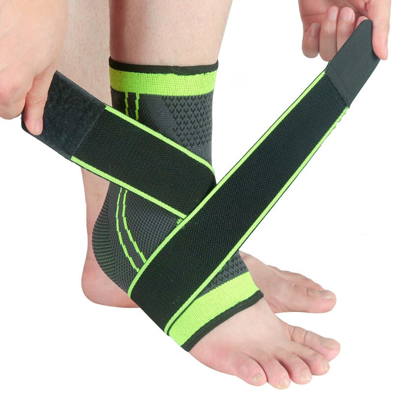 1PC 3D Ginásio de Esportes de Apoio Tornozelo Pressurizado Apoio para o Punho Badminton Ankle Brace Protector com Alça Cinto Elástico de Fitness 2020