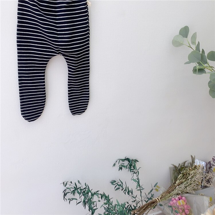 Bebé niños y niñas casual rayas pantynose infantes puro algodón cute leggings 0-2Y