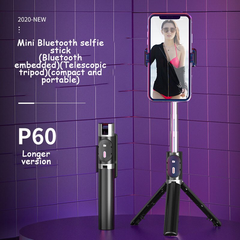 Selfie bastone treppiede funzione bluetooth può a distanza di controllo di modo selfie bastone emittente host devono comprare Regalo multifunzionale